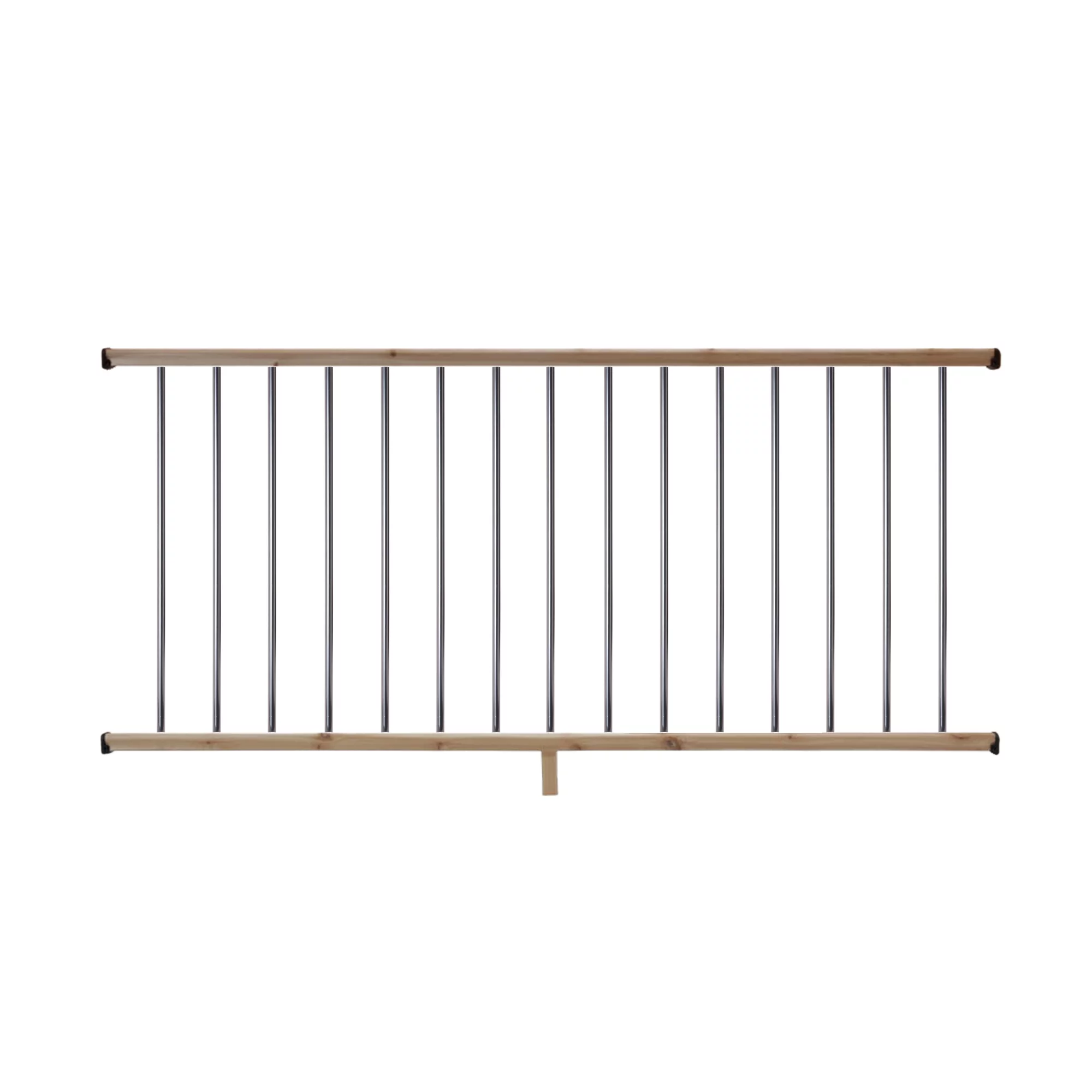 ProWood 6 ft. Moulded Cedar Railing Kit with Aluminum Round Balusters