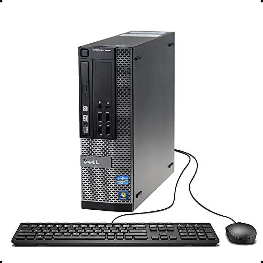Dell Desktop PC Computer SFF OPTIPLEX 7010, Intel Quad Core i5-3470 up to 3.6GHz, 8G DDR3, 256G SSD, DVD, WiFi, BT, VGA, DP, Windows 10 Pro 64 Bit-Multi-Language English/Spanish/French(used)