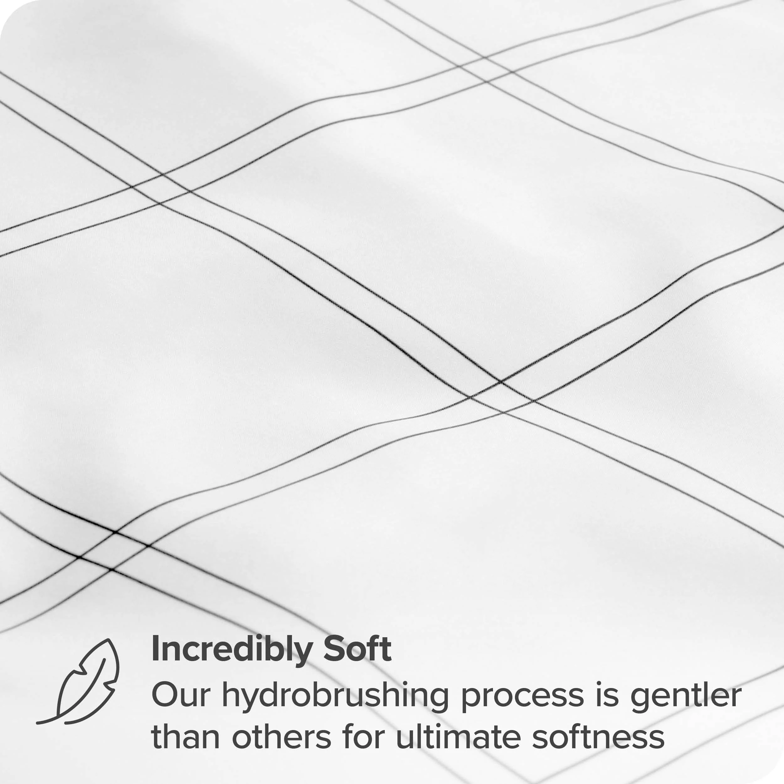 Bare Home Ultra-Soft Sheet Set - Premium 1800 Collection - Deep Pockets - 4-Pieces - Queen, Modern Plaid - White/Gray