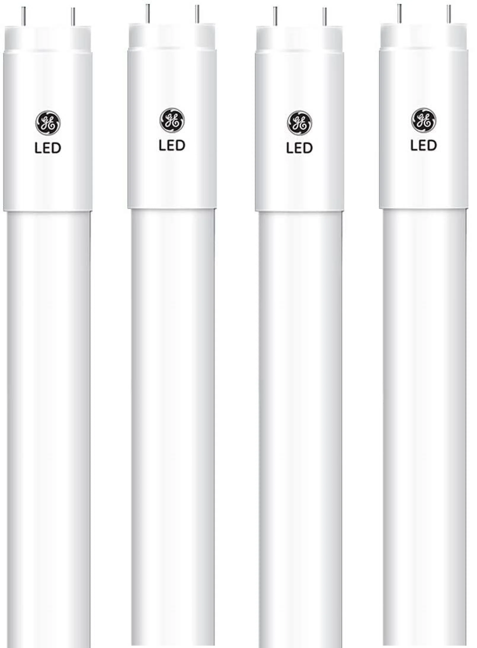 (4 tubes) GE 93119368 T8 LED Tube Type A, 48 inch, 15 watt, 1800 lumens, 5000K Sunshine Cool White, fast and easy LED upgrade for 4-ft T8 fluorescent lamp,