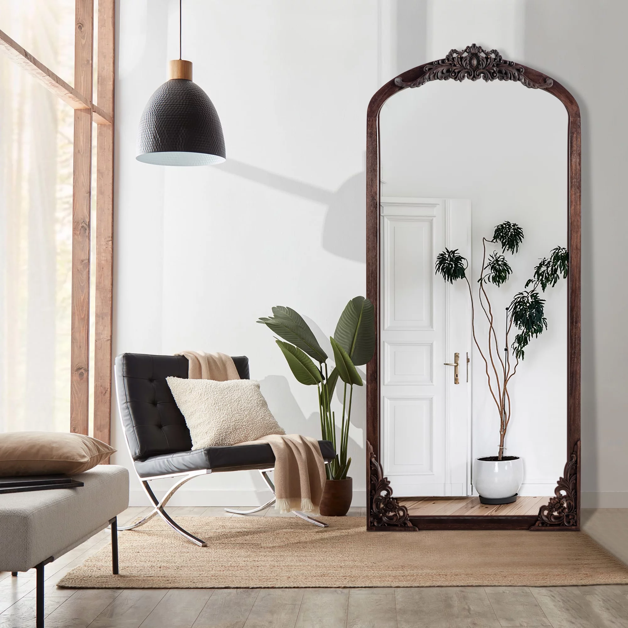 NeuType Arch Mirror Full-Length Mirror Vintage Decorative Mirror,71