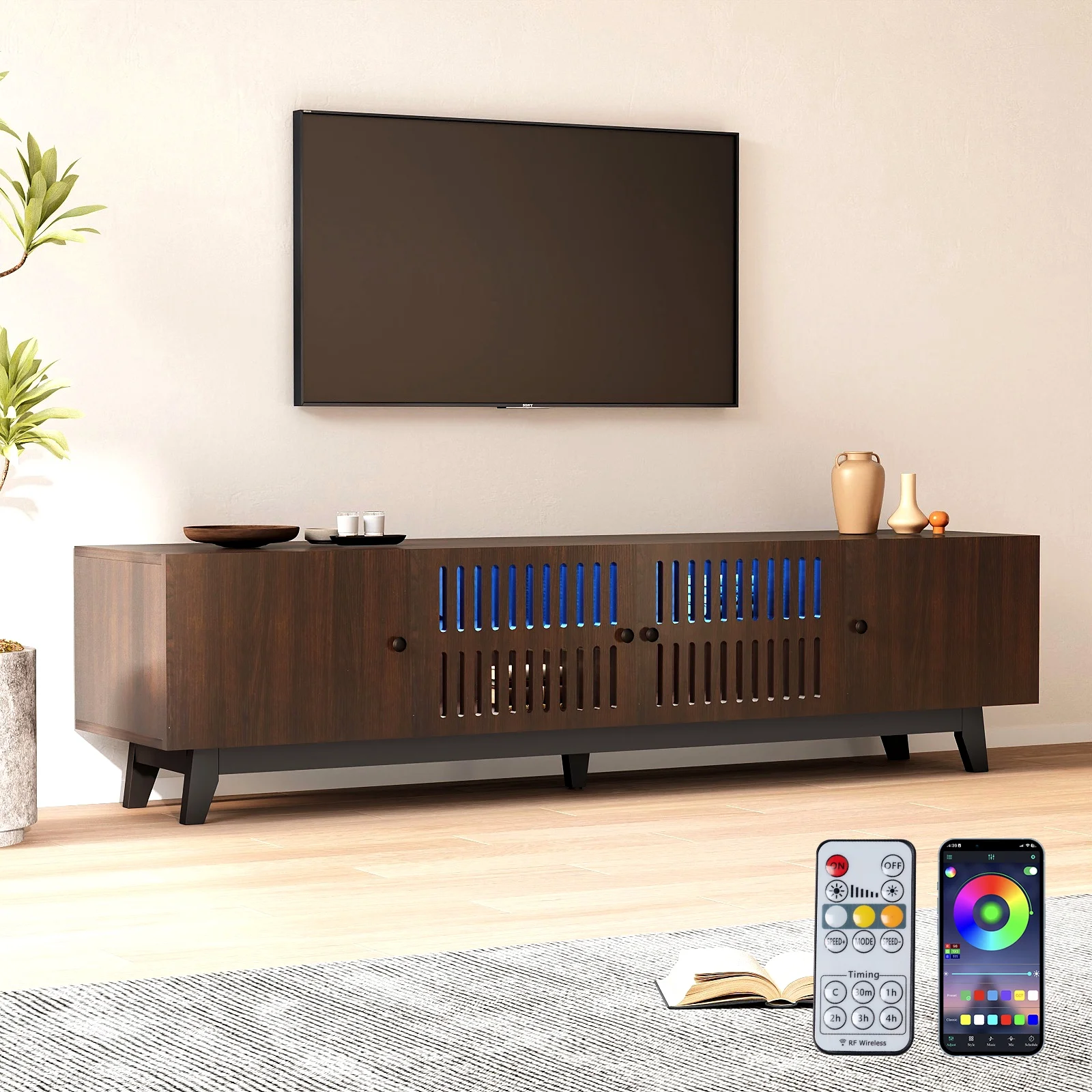 Modern TV Stand Cabinet for 85