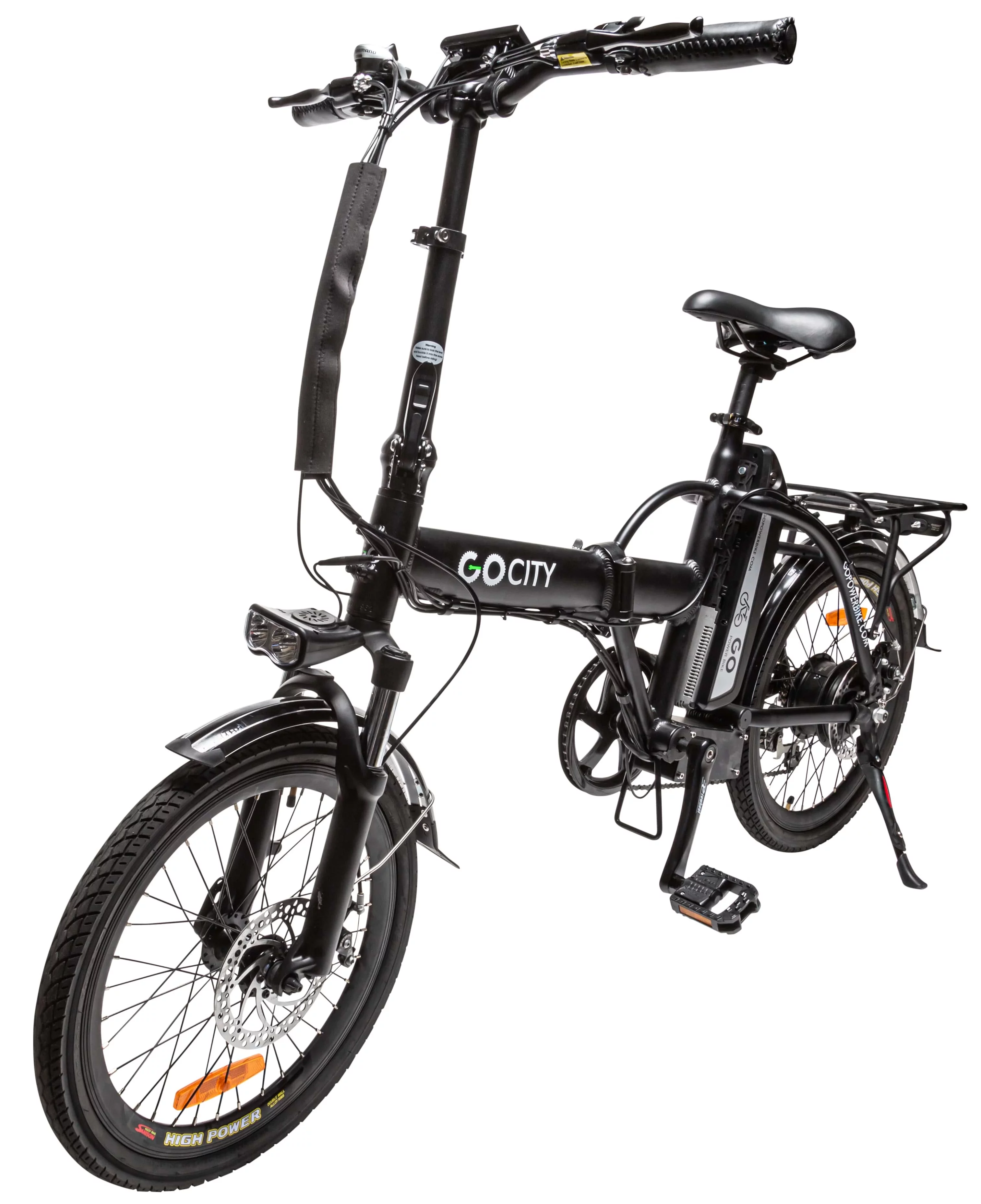 GoPower GoCity 500W Foldable Electric Bike for Adults, up to 36 Miles, 20 MPH, LCD Display, E-Bike