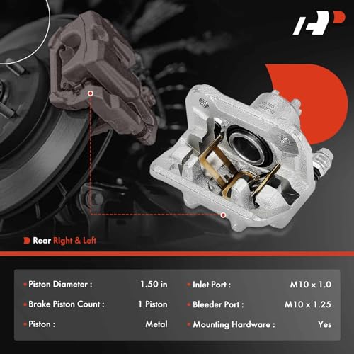 A-Premium Disc Brake Caliper Assembly with Bracket Compatible with Select Honda and Acura Models - CR-V 2007-2016(07-11 Only fit Built in Japan), RDX 2013-2018, Crosstour 2012-2015 - Rear Driver