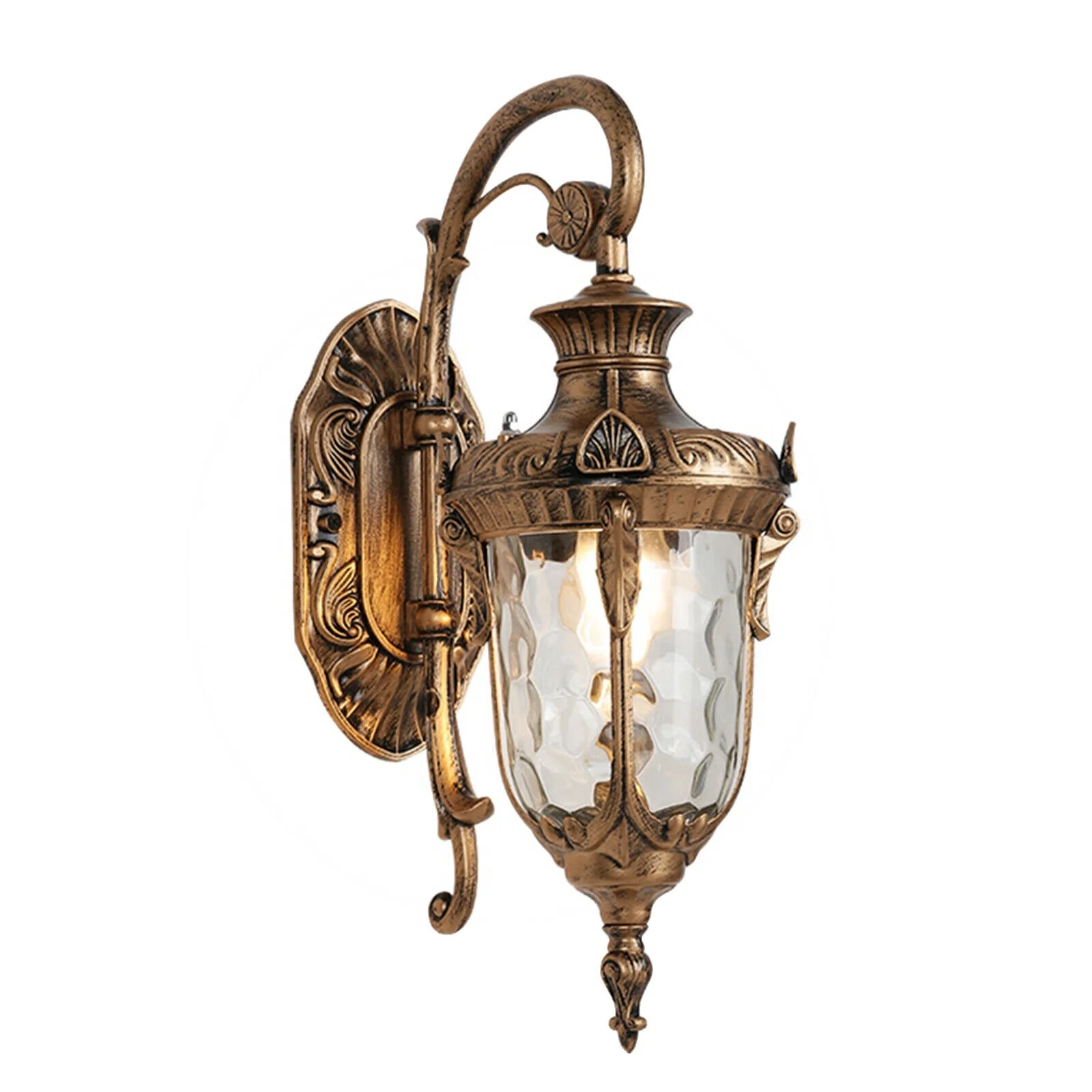 TFCFL Antique Wall Light Lantern Lamp Sconce Light Glass Lampshade Porch Garden Dcor