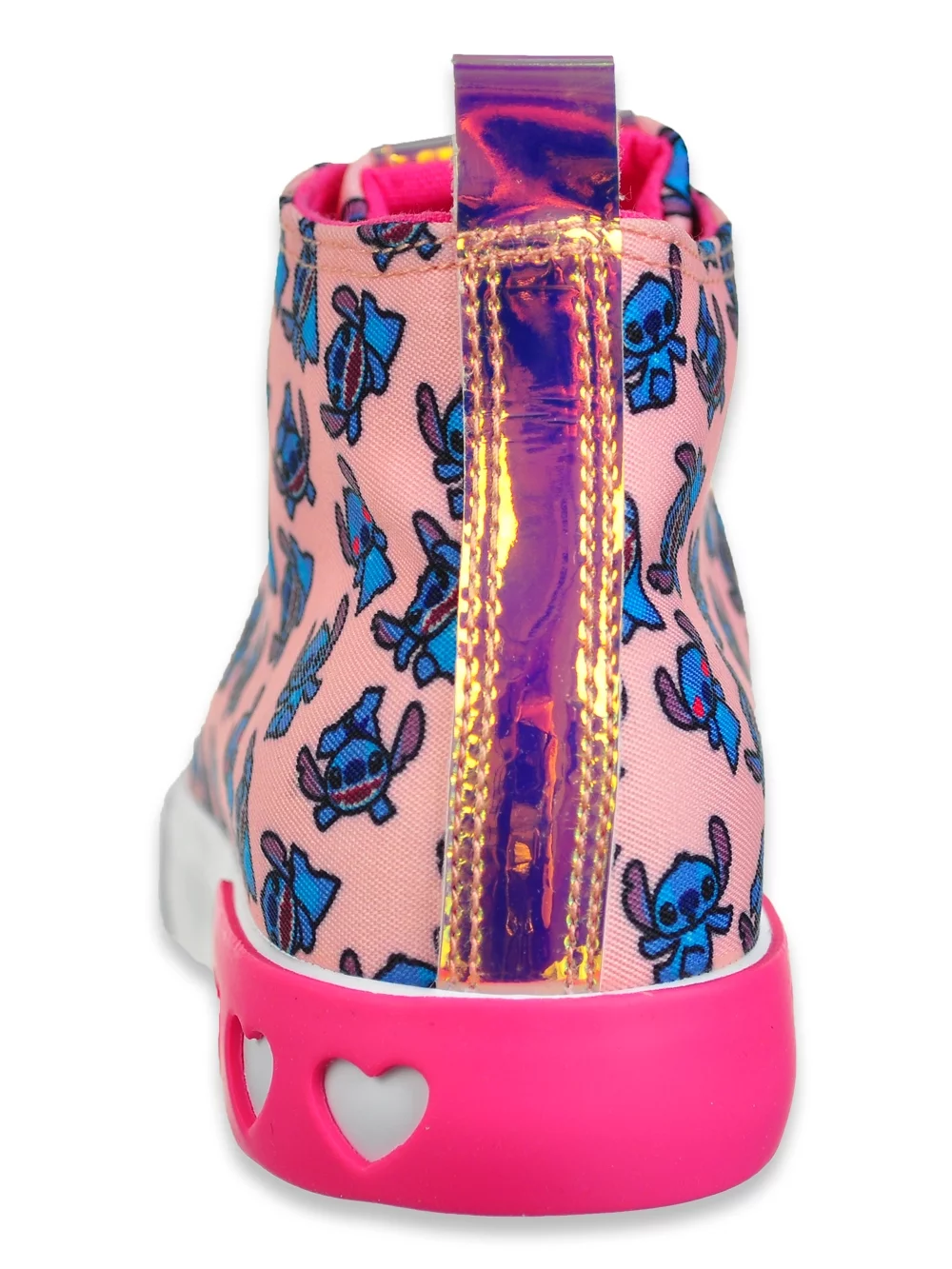 Disney Lilo & Stitch Girls Sneakers, Mid Top Lace Up Shoes Light Pink – 4