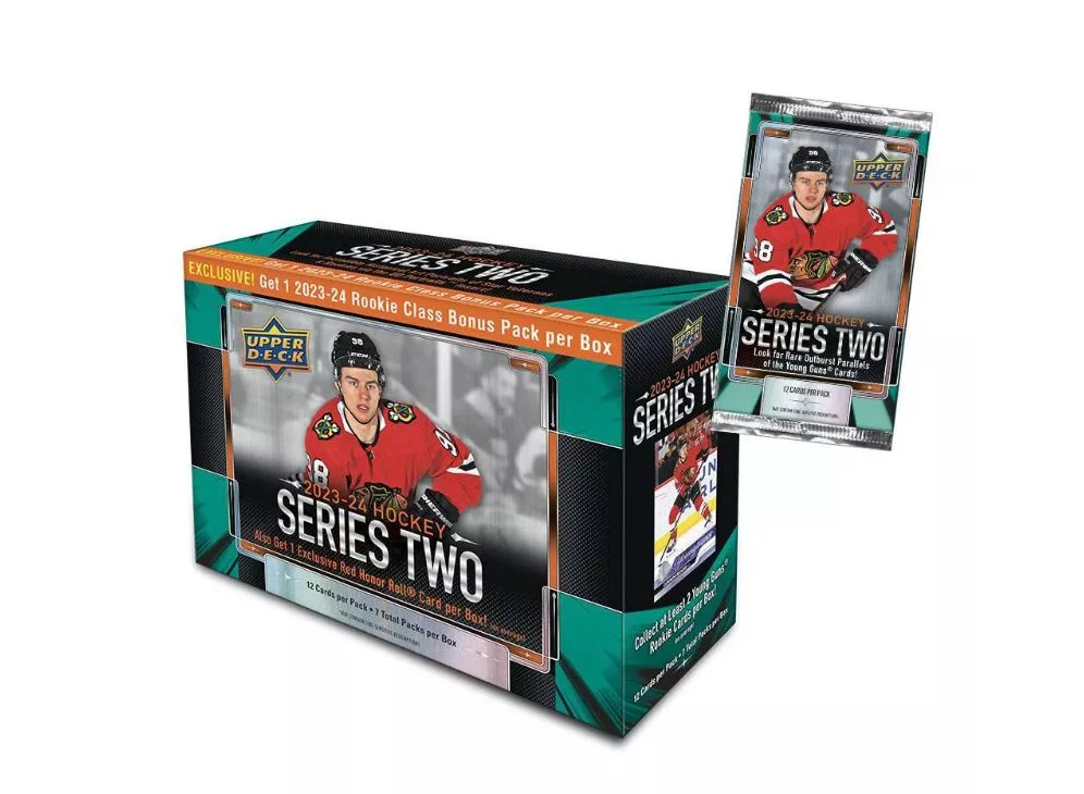 2023-24 Upper Deck NHL Series Two Hockey Trading Card Mega Box