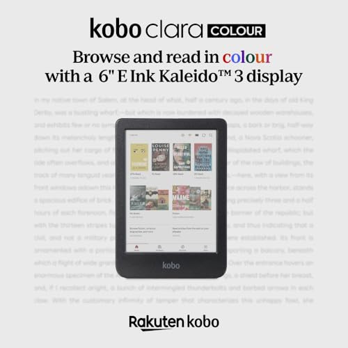 Kobo Clara Colour | eReader | 6” Glare-Free Colour E Ink Display | Dark Mode Option | Waterproof | Audiobooks | 16GB of Storage | Black
